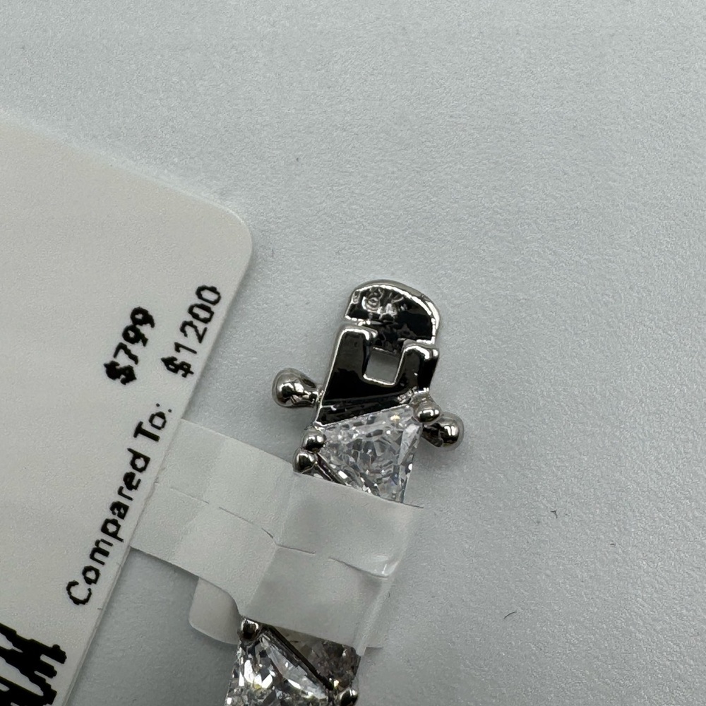 18k 13ct Trillion Tennis Bracelet - Picture 14 of 14